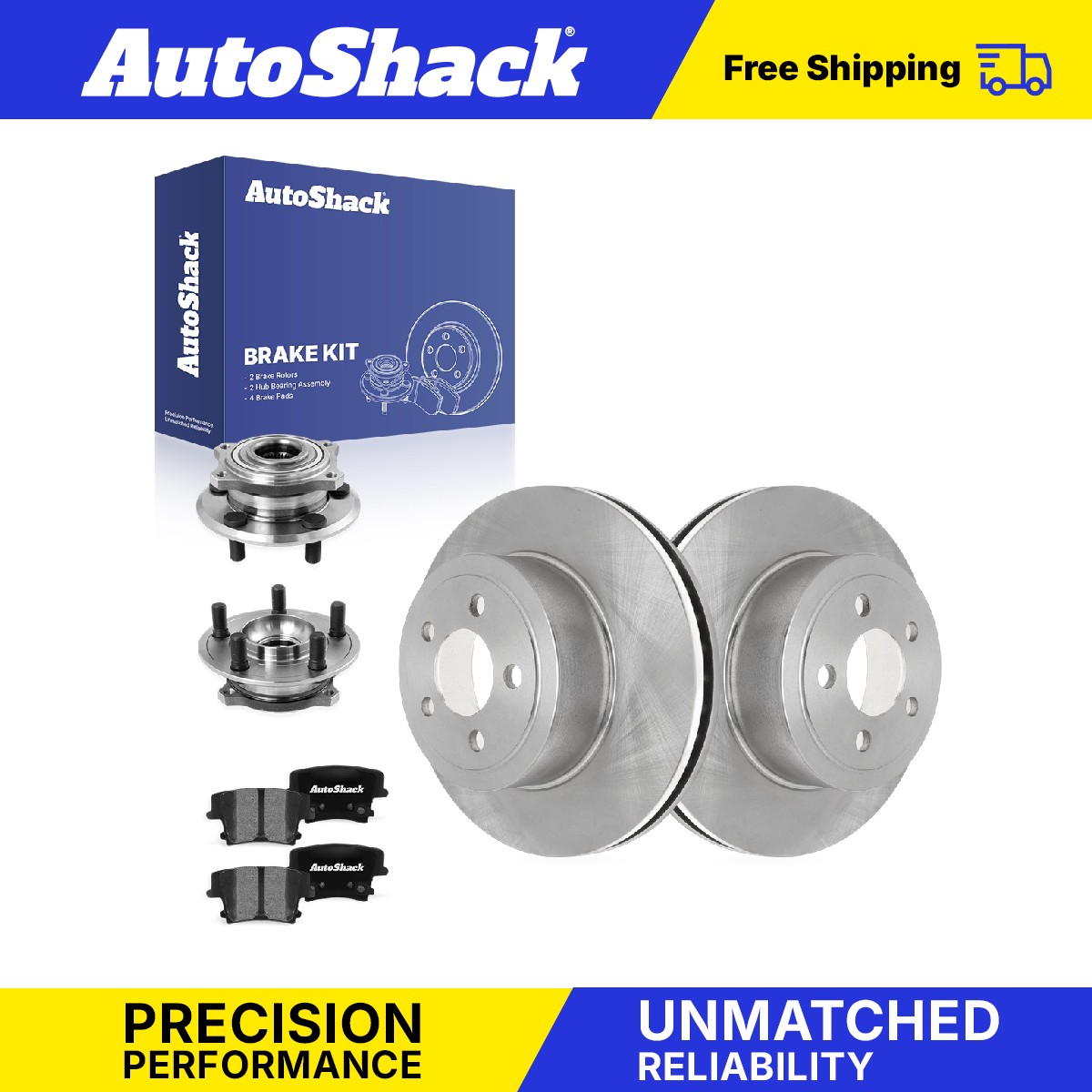 Rear Brake Rotors Ceramic Pads Hubs for Dodge, Charger 2009-2014