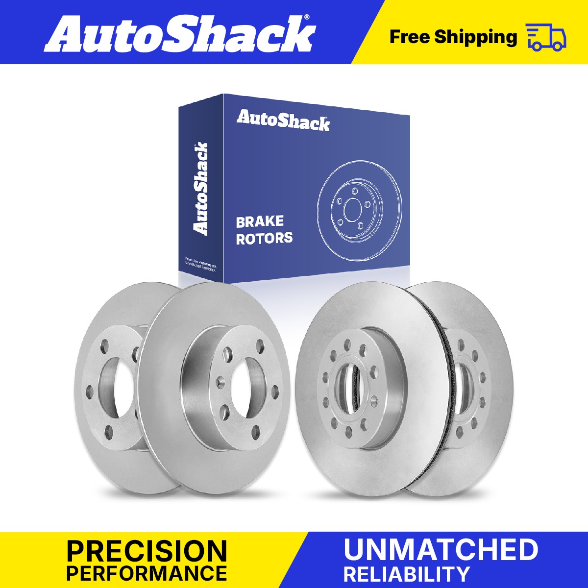 Front Rear Brake Rotors Set for 2007-2009 VW Jetta 2010 Golf 2.0L 2.5L