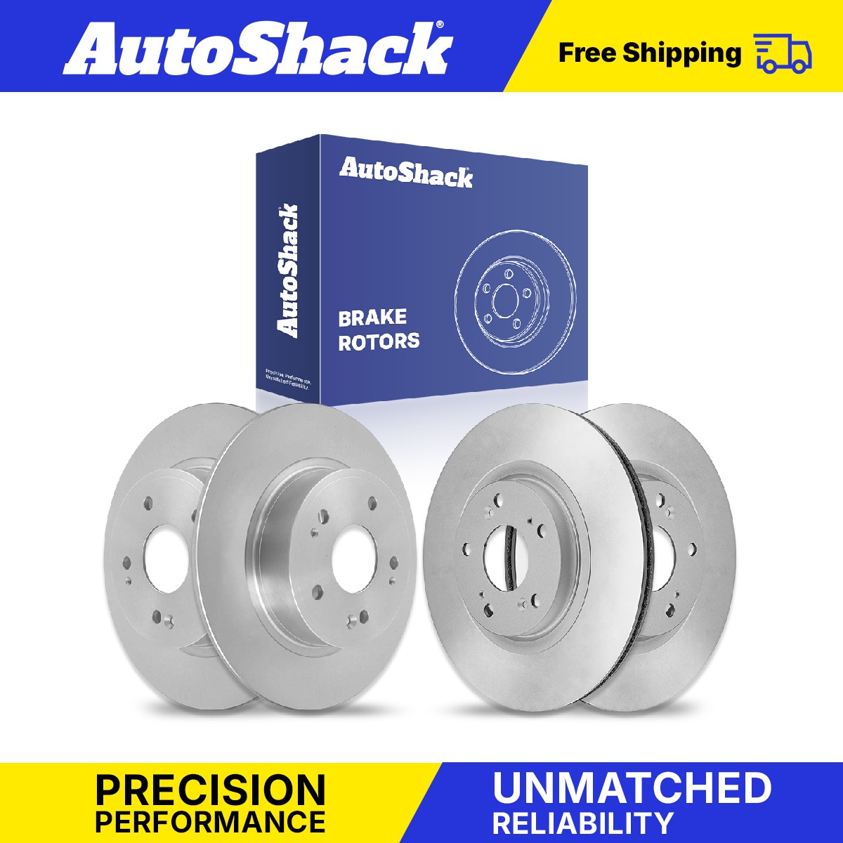 Front Rear Brake Rotors Set for Honda, Civic 2016-2024, FWD L4 1.5L 2.0L