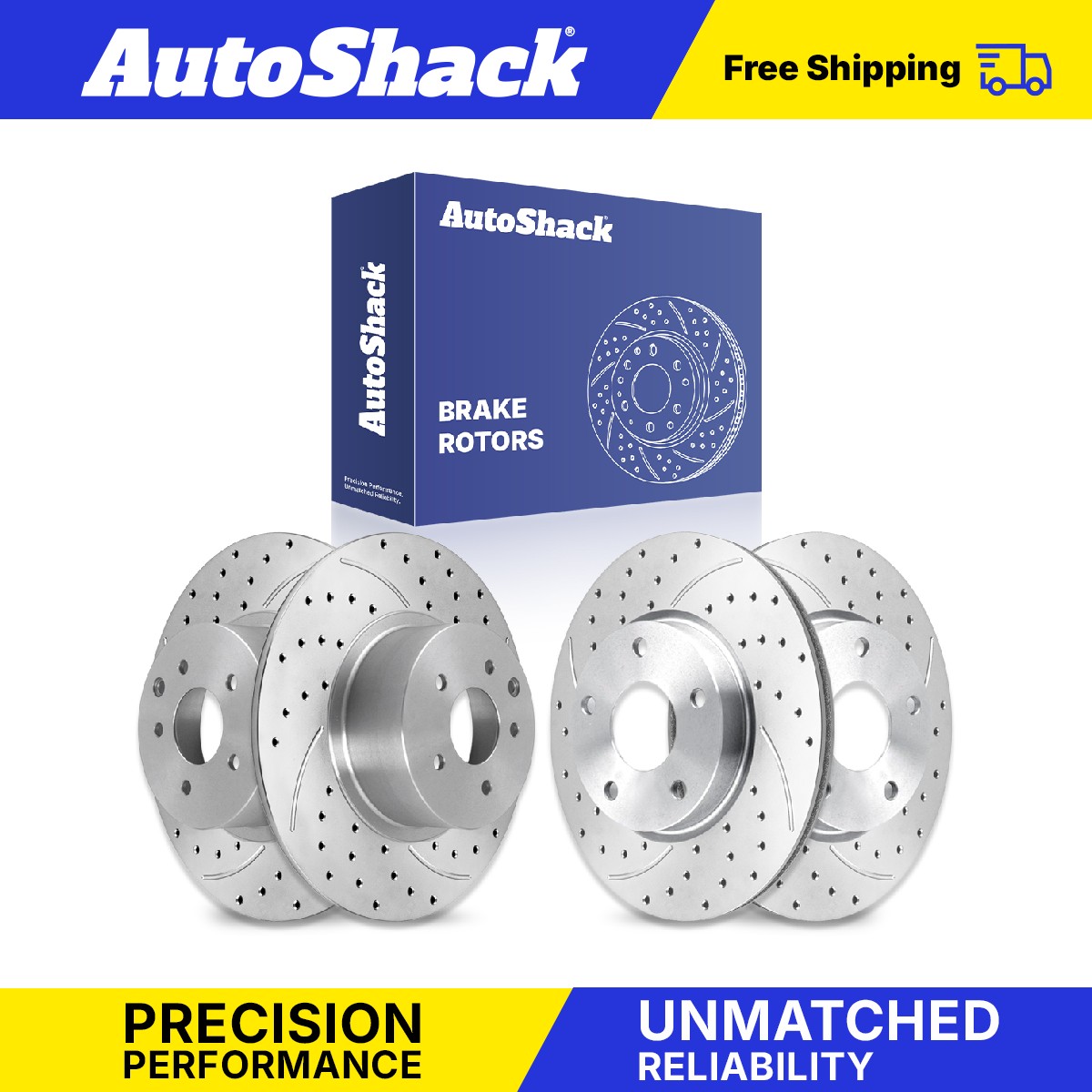 Front Rear Drilled Slotted Brake Rotors Set for Nissan, Altima 2007-2013