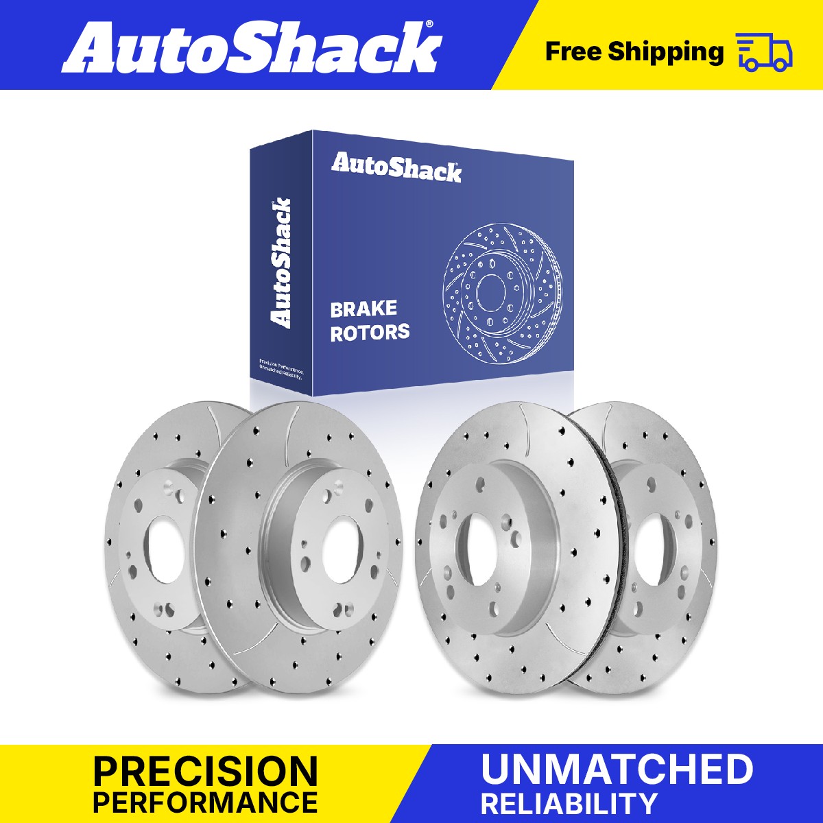 Front Rear Drilled Slotted Brake Rotors Set for Honda, Civic 2012, FWD L4 1.8L