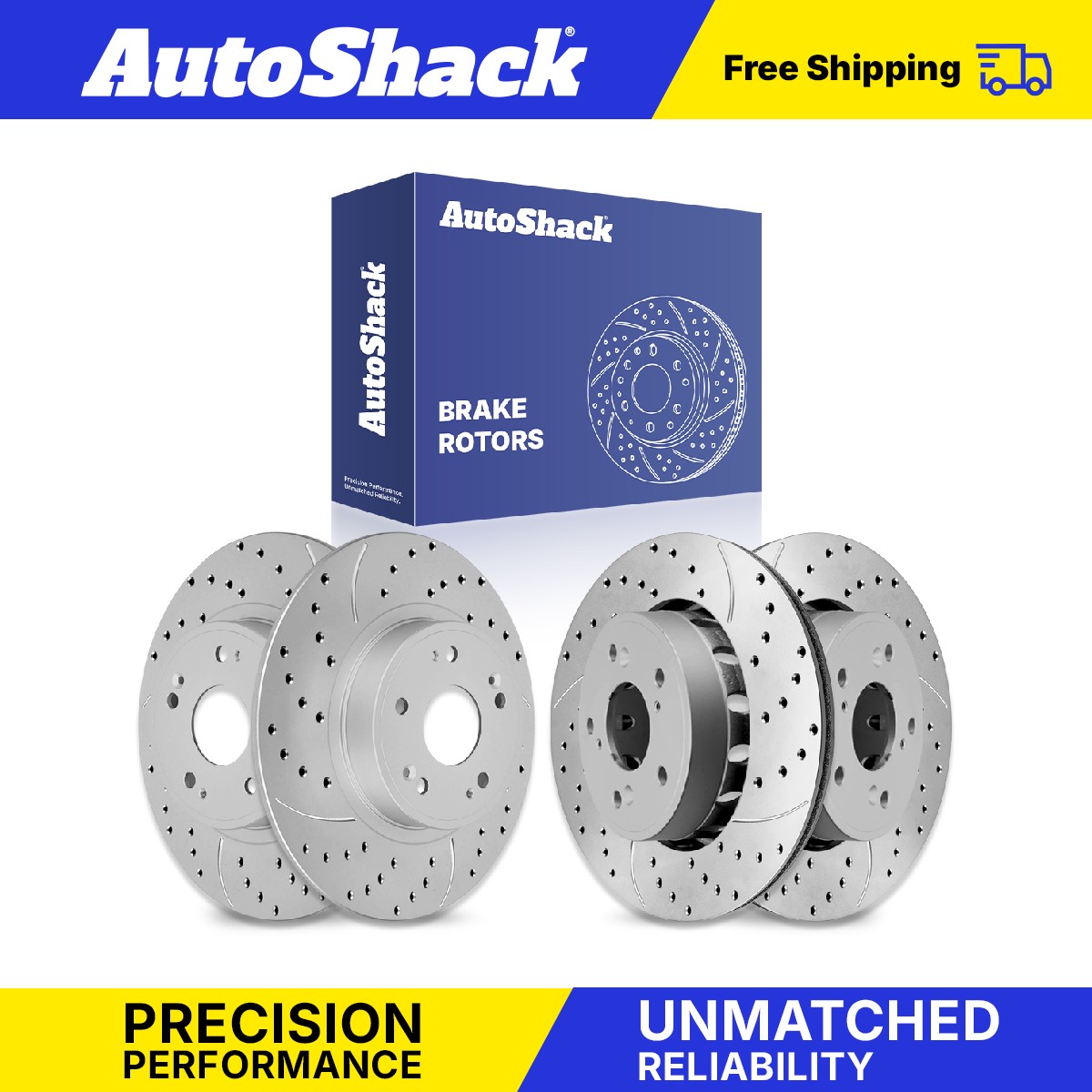Front Rear Drilled Slotted Brake Rotors Set for Acura, ILX 2016, FWD L4 2.4L