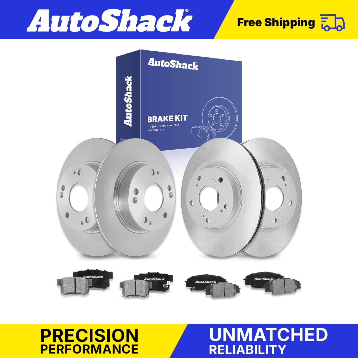 Front Rear Brake Rotors Ceramic Pads for Honda, Civic 2006-2011, FWD L4 2.0L