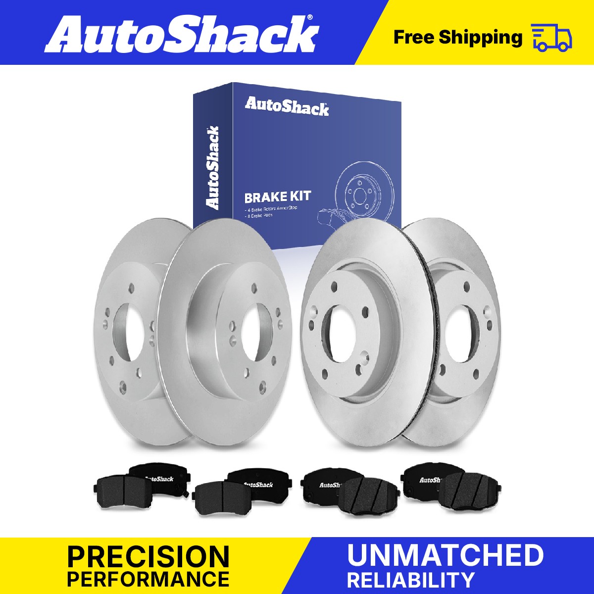 Front Rear Brake Rotors Ceramic Pads for Kia, Forte 2010-2013, FWD L4 2.4L