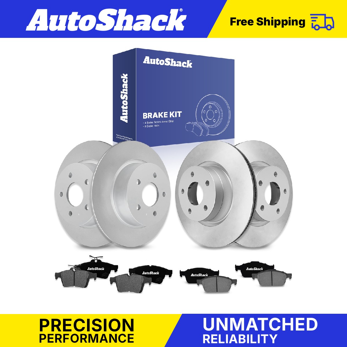 Front Rear Brake Rotors Ceramic Pads for Ford, Escape 2013-2016