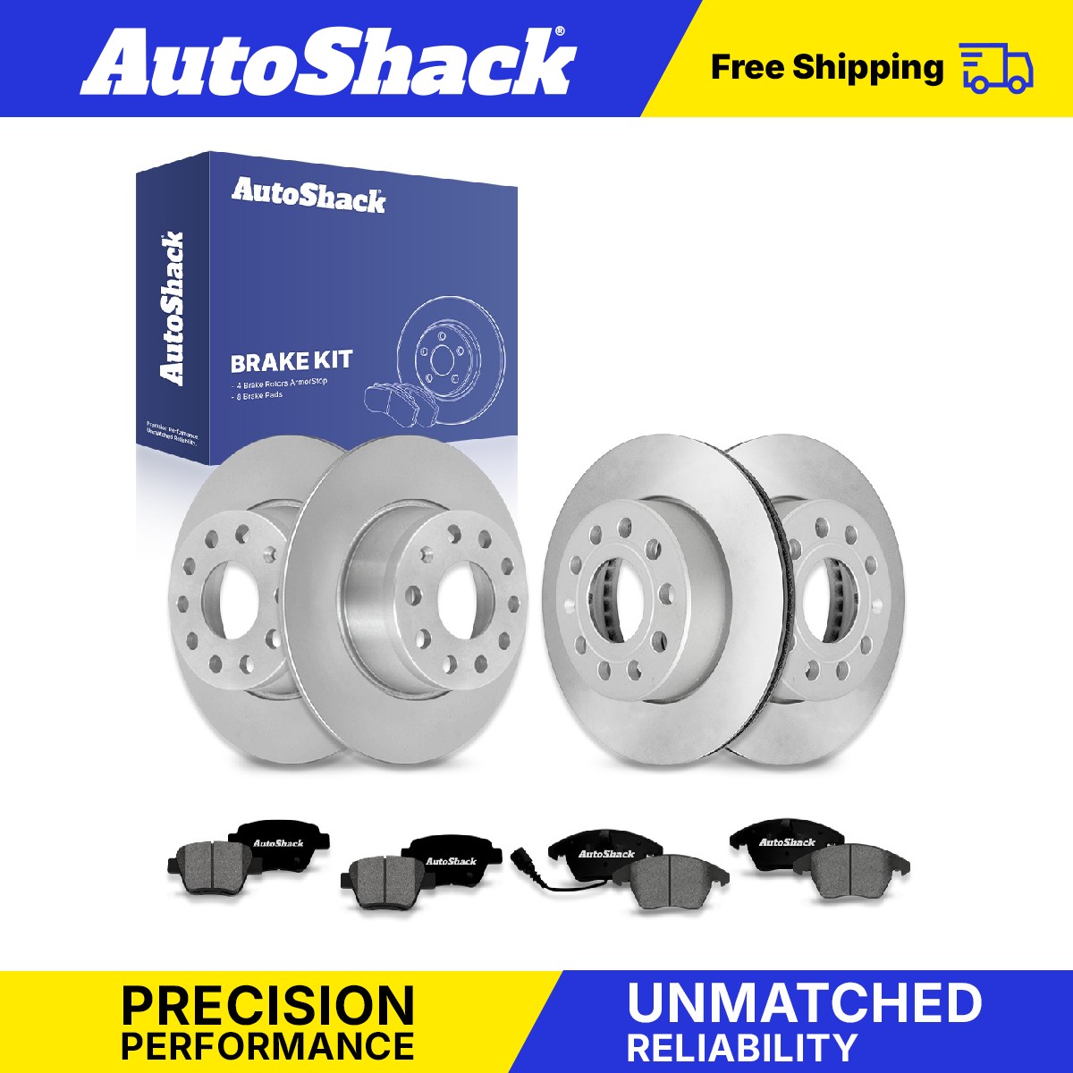 Front Rear Brake Rotors Premium Ceramic Pads for Audi, A3 2011-2013, FWD L4 2.0L