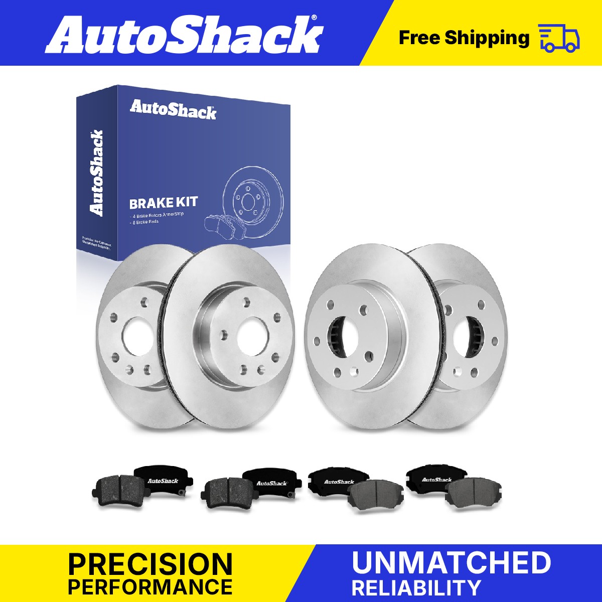 Front Rear Brake Rotors Premium Ceramic Pads for Chevrolet, Malibu 2013-2015