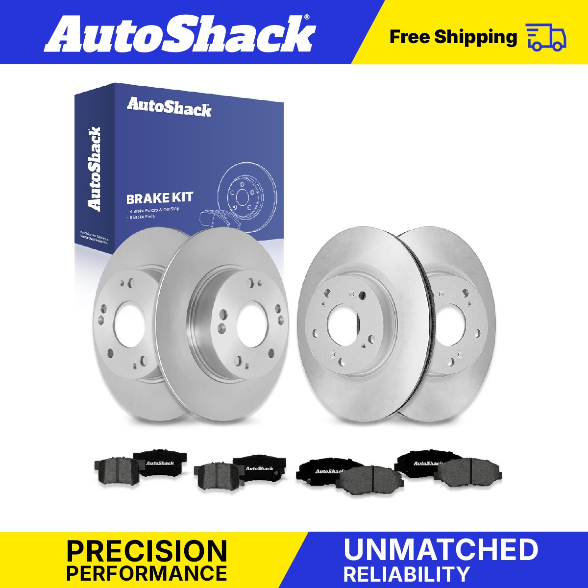 Front Rear Brake Rotors Premium Ceramic Pads for Honda, Civic 2012-2015