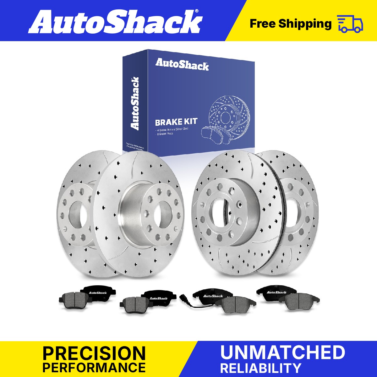 Front Rear Drilled Slotted Brake Rotors Premium Ceramic Pads for VW, Beetle 2013
