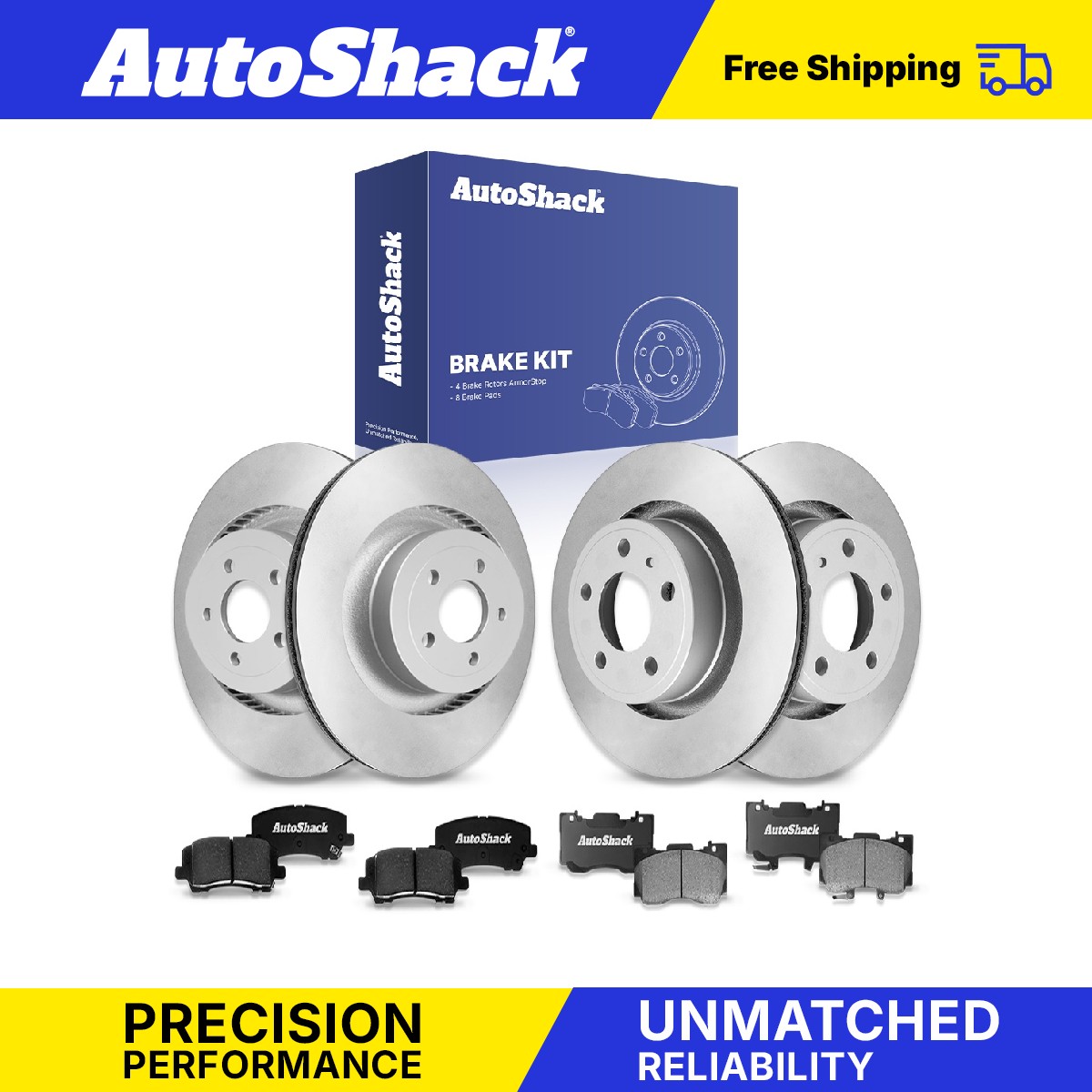 Front Rear Brake Rotors Ceramic Pads for Ford, Mustang 2015-2020