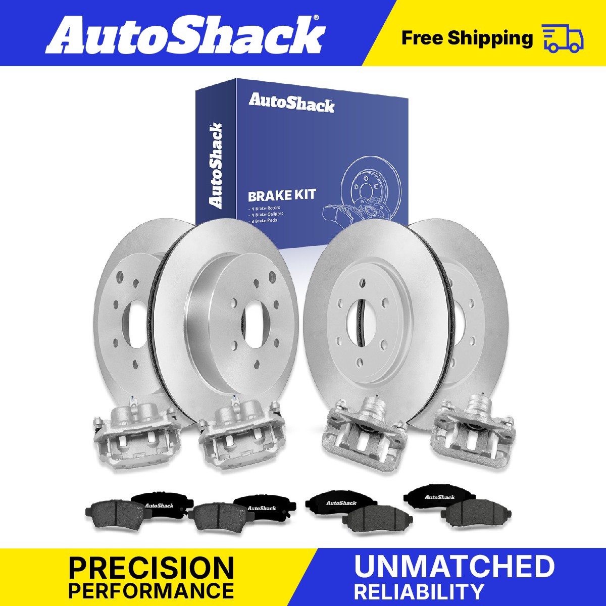 Front Rear Brake Rotors Premium Pads Calipers for Nissan, Pathfinder 2005-2012