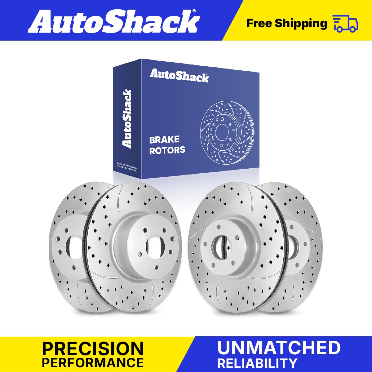 Front Rear Drilled Slotted Brake Rotors for Nissan, Murano 2009-2011