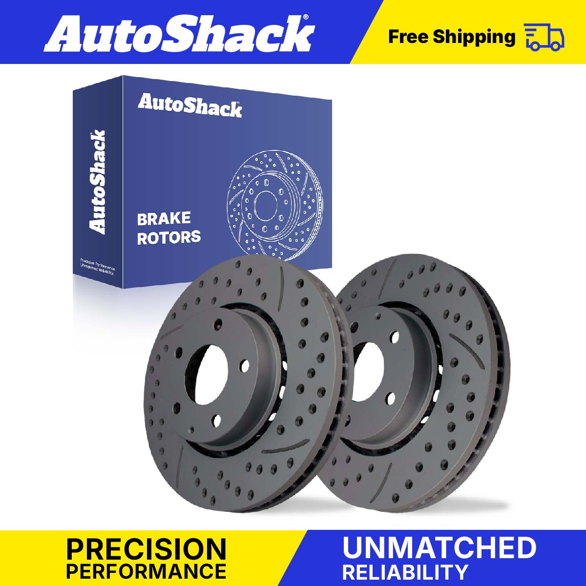Front Drilled Slotted Brake Rotors Pair for Mazda, CX-5 2016-2025