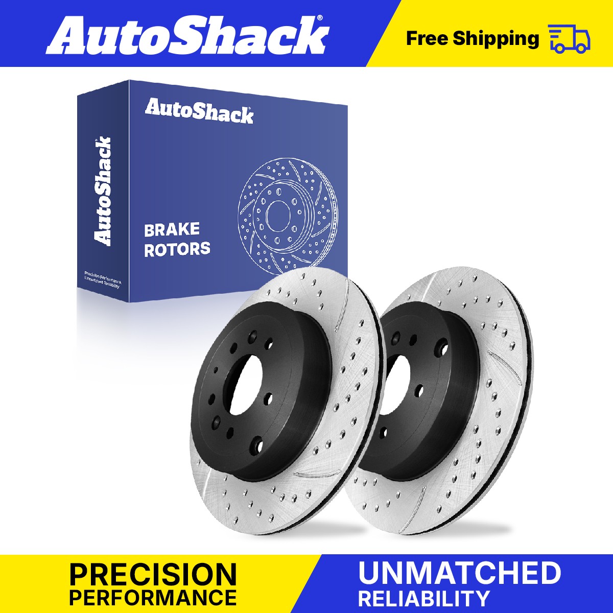 Rear Drilled Slotted Brake Rotors Pair 2 for 2007-2015 Mazda CX-9 3.5L 3.7L V6