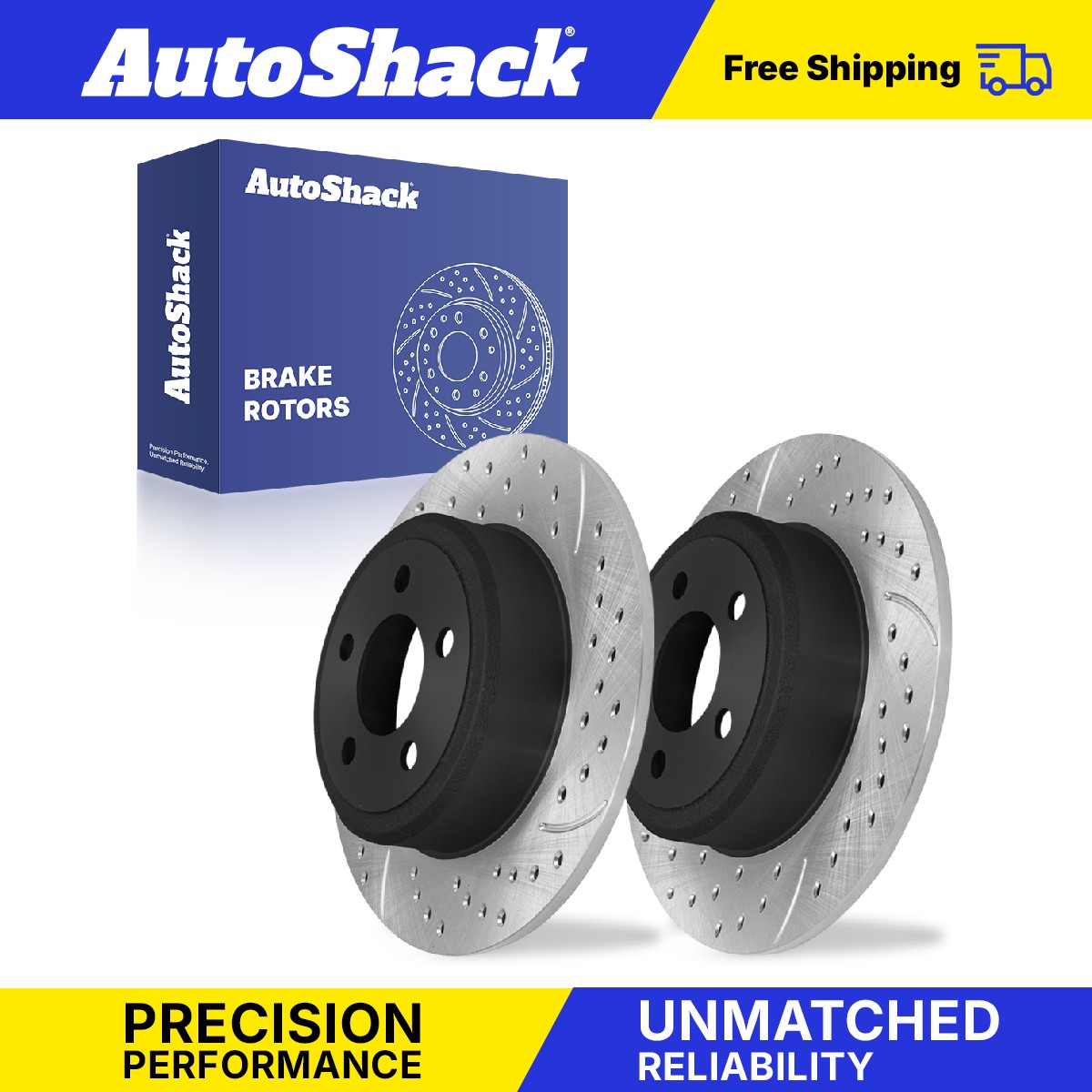 Rear Drilled Slotted Brake Rotors for Chrysler 300 2006-2023 Dodge Charger - Picture 1 of 7