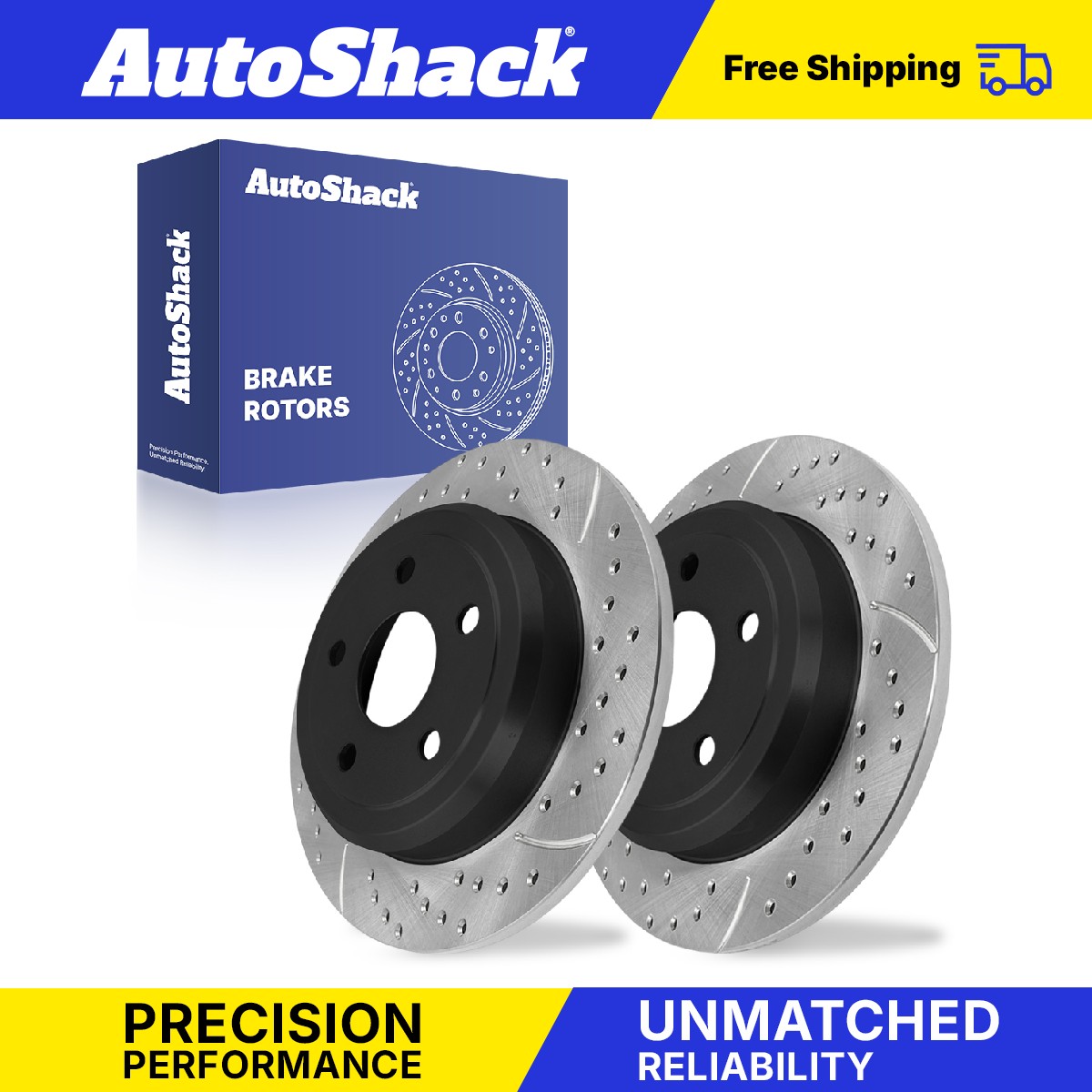 Rear Drilled Slotted Brake Rotors for Jeep, Grand Cherokee 2005-2010