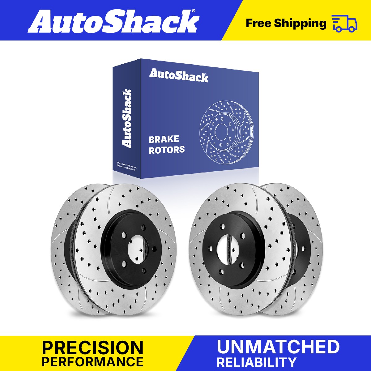 Front & Rear Drilled Slotted Brake Rotors Black Set of 4 for Ford Mustang 4.0L