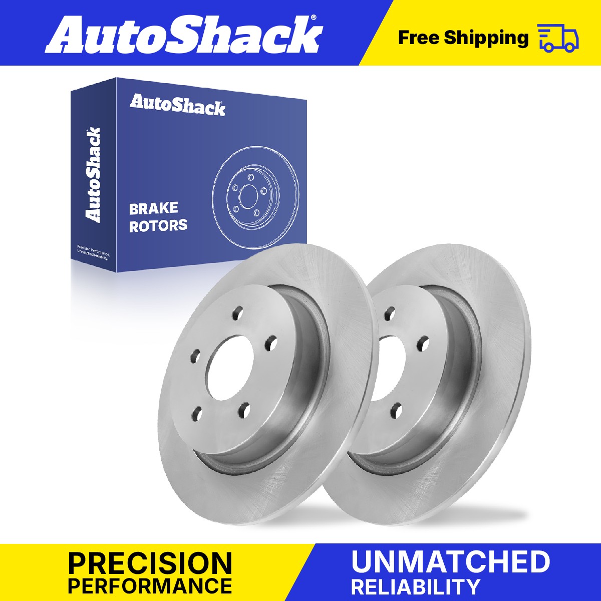 Rear Brake Rotors Pair for Volvo, S40 2004-2011, FWD AWD L4 1.9L L5 2.4L 2.5L