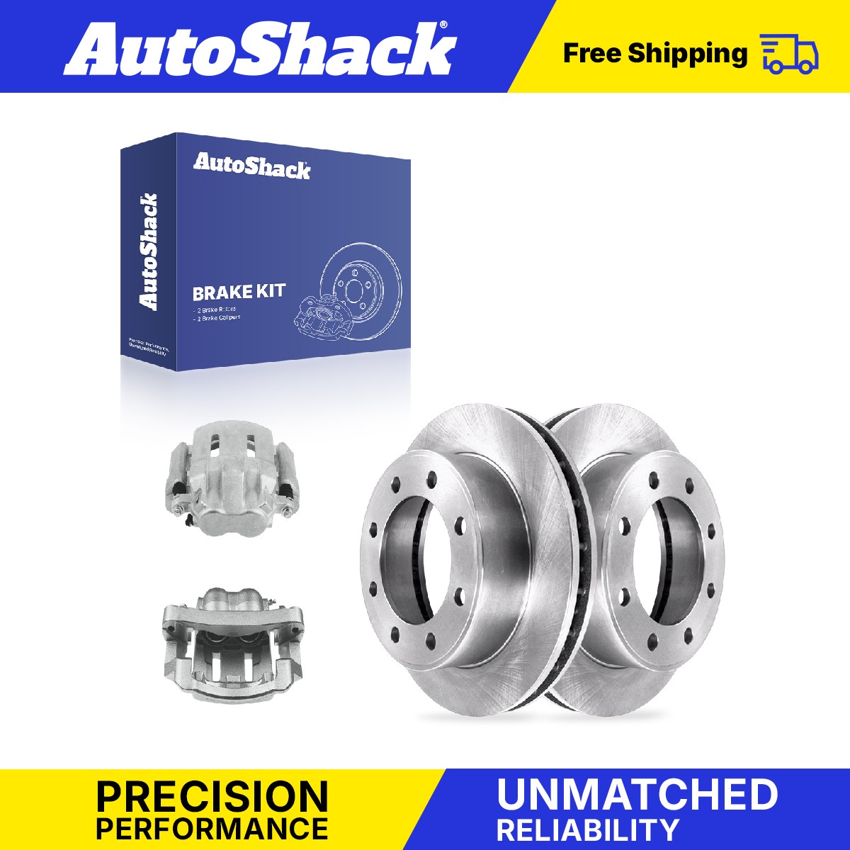 Front Brake Calipers & Rotors Kit for Ford F-350 Super Duty 2000-2005 Excursion
