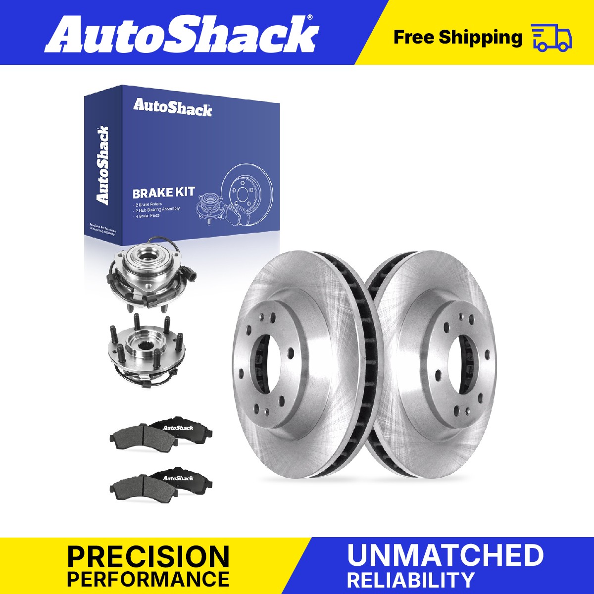 Front Brake Rotors Ceramic Pads Hubs for Chevrolet, Trailblazer 2002-2005