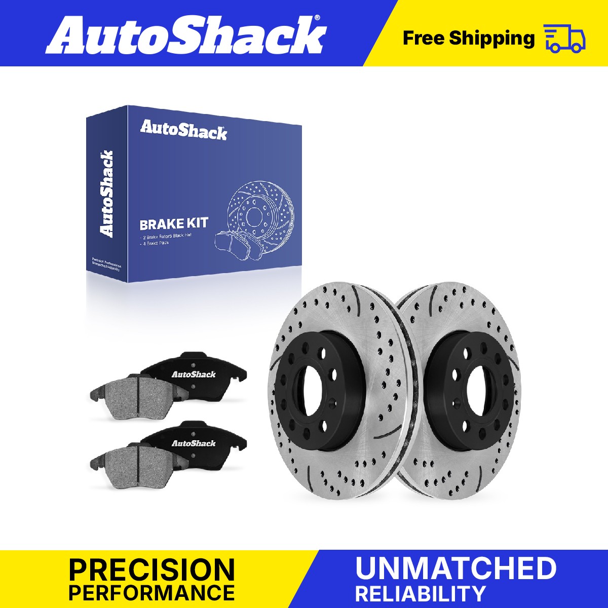 Front Drilled Slotted Brake Rotors Ceramic Pads for VW Jetta Golf Beetle