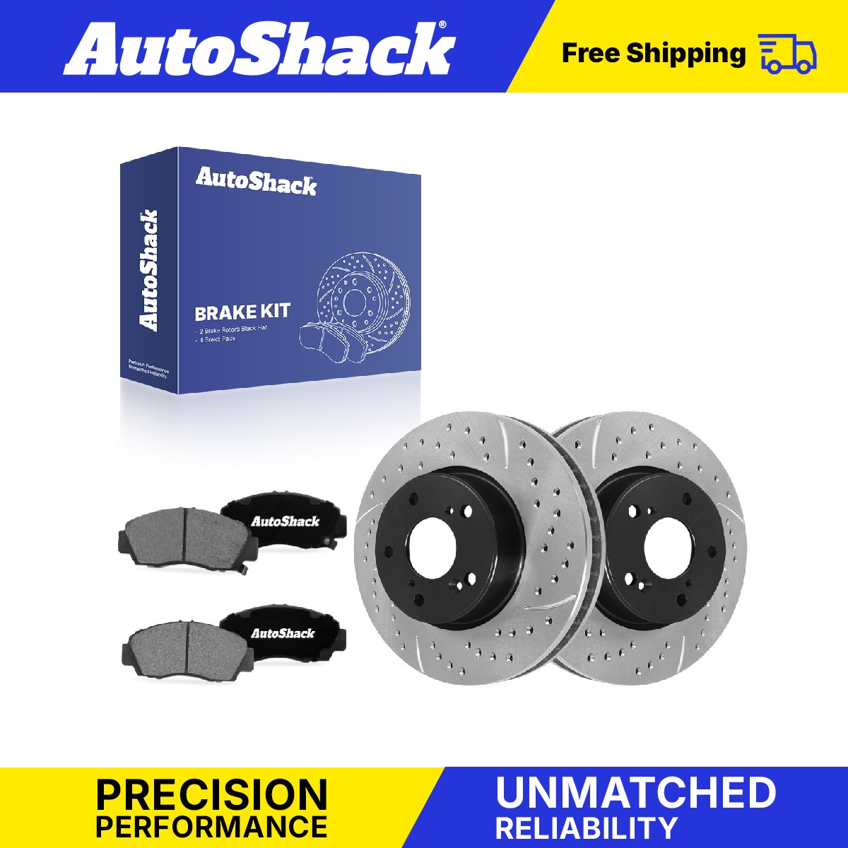 Front Drilled Disc Rotors Ceramic Brake Pads for Honda Civic Accord 1.8L