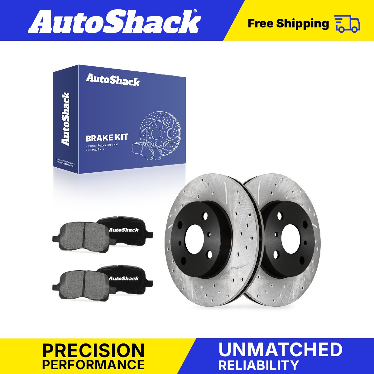 Front Drilled Slotted Brake Rotors Ceramic Pads for Toyota, Corolla 1998-2002