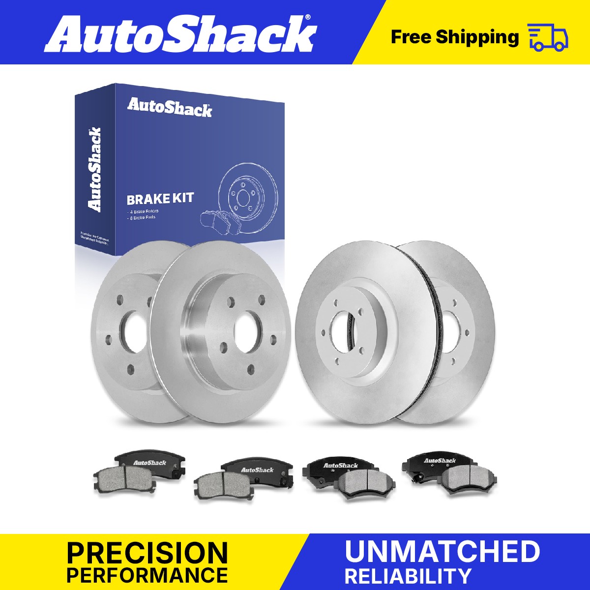 Front Rear Brake Rotors Ceramic Pads for Chevrolet, Impala 2000-2005